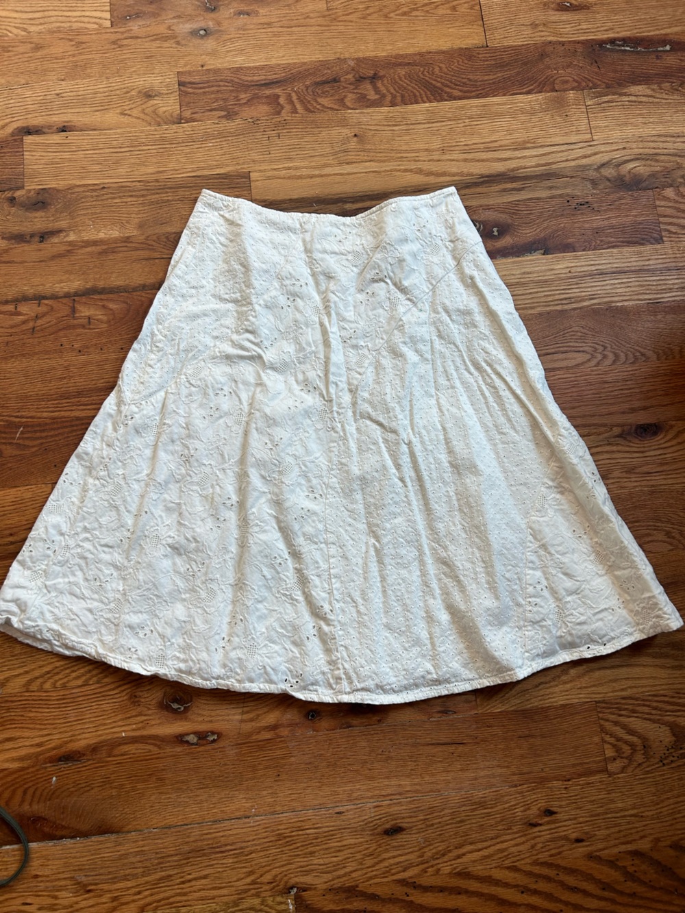 J. Jill White Eyelet A-Line Skirt